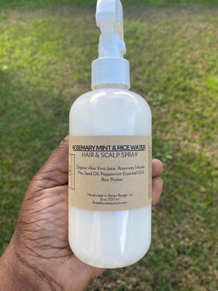 Rosemary Mint and Rice Water Hair & Scalp Spray